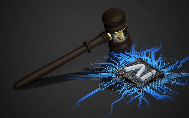 Drapeau européen et circuit imprimé symbolisant la réglementation de l'intelligence artificielle